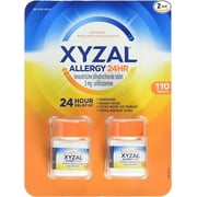 XYZAL Allergy 24 Hour, 55 Count (Pack of 2)