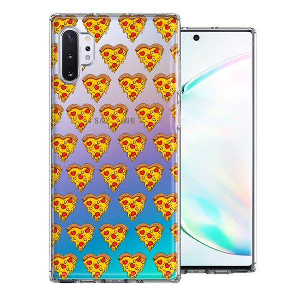 MUNDAZE For Samsung Galaxy Note 10 Plus Pizza Hearts Polka dots Design Double Layer Phone Case Cover