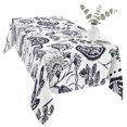 thumbnail image 2 of Dark Blue Farmhouse Table Cloth Waterproof Tablecloths, Floral Floral Plant Leaf Vintage Tablecloth Dining Table Cover for Kitchen Party Tabletop Outdoor, Rectangle Tablecloth 54x108 Inch, 2 of 9