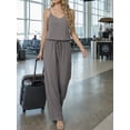 thumbnail image 3 of Cueply Lounge Sets for Women Summer 2 Piece Outfits Casual Tops Elastic Wide Leg Pants with Pockets, 3 of 9