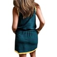 thumbnail image 2 of Women Summer Sleeveless Dress Casual Striped Mini Dress with Pockets, 2 of 4