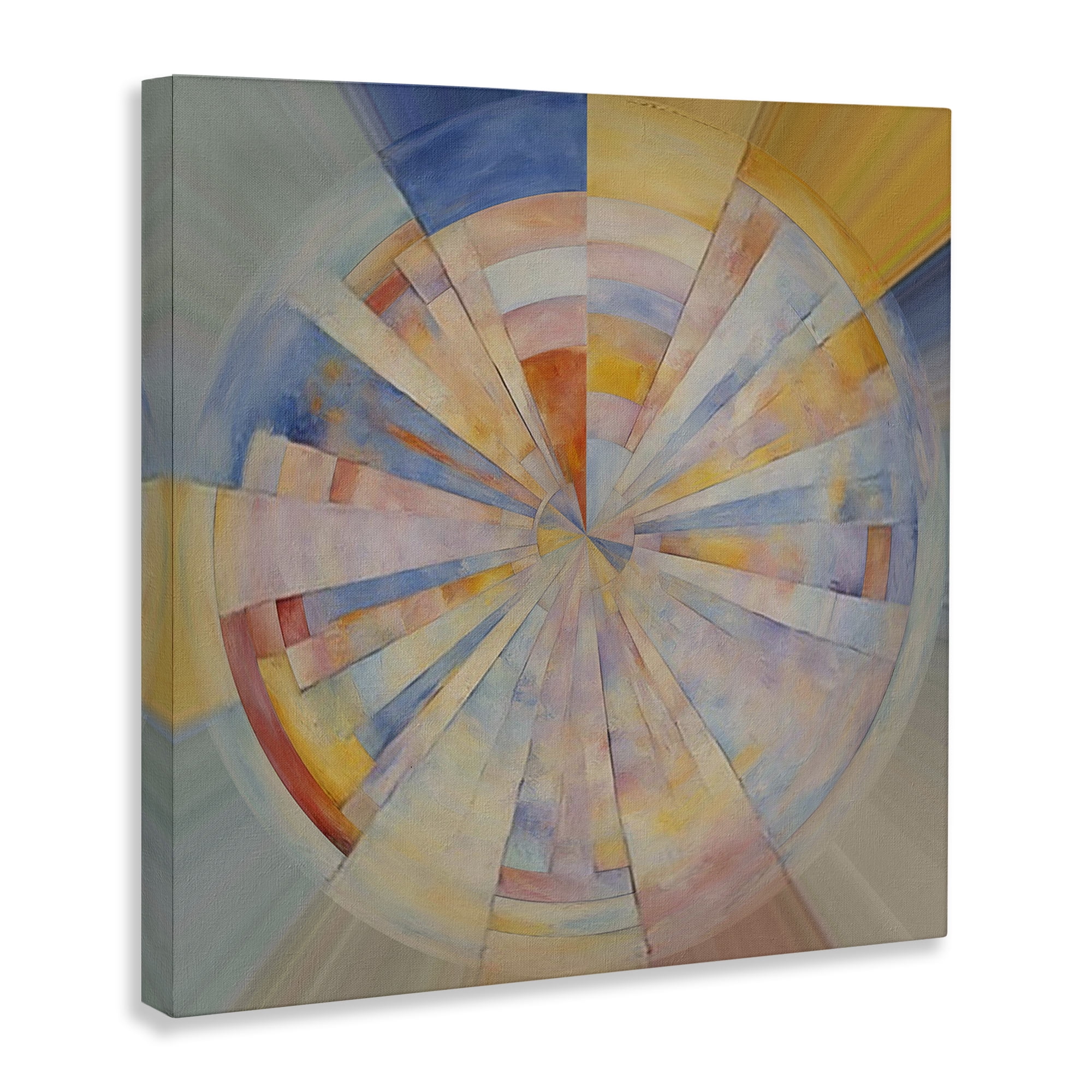 Stupell Industries Circle In Abstraction Abstract Painting Wrapped Canvas Art Print Wall Art, 30 x 30