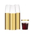 thumbnail image 5 of 20 Pieces Disposable Wine Cups 14oz Transparent Hard Plastic Rimmed Plastic Cup Birthday Wedding Party Champagne Cups, 5 of 5