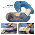 thumbnail image 3 of As Seen on TV - Side Sleeper Adjustable Head & Neck Memory Foam Fill Pillow (2.75lb) - Blue, 3 of 5