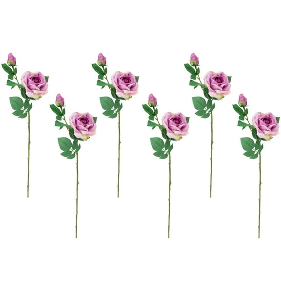 Northlight Real Touch™ Purple Artificial Rose Stems, Set of 6 - 26"