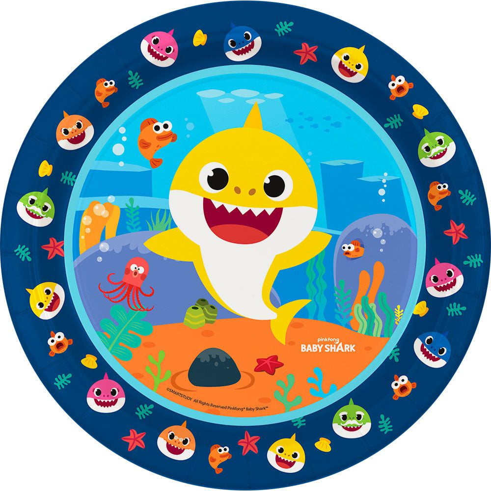 Baby Shark Dessert Plates (48)