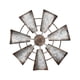 thumbnail image 1 of Escultura de pared de molino de viento, adorno colgante, regalo de inauguración de la casa, decoración de pared rústica para Ronda 7 hoja, 1 of 9