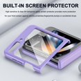 thumbnail image 2 of Compatible Samsung Galaxy Z Flip 5 Case with Hinge Protection & Screen Protector,Full Body Shockproof Cover with Tempered Glass Screen Protector Phone Case for Samsung Z Flip 5 Phone Case Purple, 2 of 14