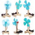 thumbnail image 2 of KAKOWELY wind generator 6 Sets Diy Fan Making Kit For Kids Electric Wooden Fan Assembly Toy Science Experiment Educational Kit For Classroom Supplies Fun Learning Tool For Children, 2 of 4