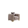 thumbnail image 6 of Pemberly Row Thick Velvet Fabric 3Pc Living Room Set Made With Wood in Beige, 6 of 14