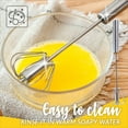 thumbnail image 2 of CAROOTU Food Grade Stainless Steel Automatic Eggbeater Press Down to Rotate & Mix Rotating Whisk Kitchen Baking Cooking Tools 10 Inches, 2 of 7
