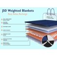 thumbnail image 6 of Cooling Weighted Blanket 20 Lbs - Queen King Weighted Blanket for Adults 60" X 80" Grey W/Blue Minky Duvet, 6 of 7