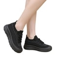 thumbnail image 2 of EKVAHL Women's Sneakers Knit Round Toe Chunky Heel Tennis Shoes Lace Up Breathable Walking Shoes Lightweight Non Slip Casual Daily Footwear, 2 of 7