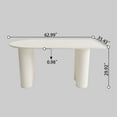 thumbnail image 4 of Modern Cream Dining Table Set for 4 with PU Leather Armless Chairs & Silver Plated Metal Legs - Kitchen/Dining Room Space-Saving Easy-Clean Furniture in Cream & White, 4 of 9