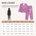 thumbnail image 4 of Logiee Pink Roses Print Womens Pajamas Set,Long Sleeve Sleepwear,Button Down Lounge Set 2 Pieces,Soft Nightwear Pjs Set-XX-Large, 4 of 7