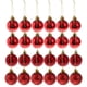 thumbnail image 2 of Paquete de 24 adornos navideños irrompibles para árbol de Navidad rojo, 2 of 8