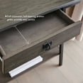 thumbnail image 5 of Leick Home Empiria Wood and Metal Console Table with Drawer, Gray/Matte Black, 5 of 25