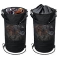 thumbnail image 4 of Yuarrent Bolsa de basura para barcos con cordón para exteriores, contenedor de almacenamiento de latas de malla, soporte para acampar, Almacenamiento y organización del hogar Negro, 4 of 6