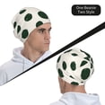 thumbnail image 6 of Salouo Abstract Green Polka Dot Print Unisex Beanie Hat,Knitted Baggy Skull Cap Winter Warm Hats Beanie Sleep Hats Cancer Headwear Caps for Women & Men 1 Pieces, 6 of 7