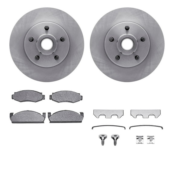 Dynamic Friction Company Front Brake Rotors with Ultimate Duty Performance Brake Pads includes Hardware 6412-66007