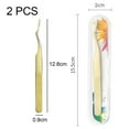 thumbnail image 2 of 2 pcs Eyelashes Applicator Tool Eyelash Extension Tweezers Remover Clip Tweezers Nipper, 2 of 5