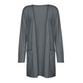 thumbnail image 6 of Baberdicy Cardigan for Women, Womens Ladies Solid V-Neck Cardigan Long Sleeve Coat Pockets Outerwear Cardigan Sweaters for Women Grey L, 6 of 8