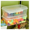Large FlipTop, Stackable Small Storage Bin with Hinging Lid, Plastic