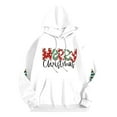 thumbnail image 4 of Telankuip Merry Christmas Hoodie for Women Cute Christmas Tree Drop Shoulder Hooded Sweatshirts Funny Xmas Holiday Party Loose Long Sleeve Drawstring Pullover Tops White XL, 4 of 4