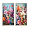 thumbnail image 2 of Designart "Mountain Spring Celebration of Wildflowers III" Wildflowers Framed Wall Art Set Of 2 - Traditional Pink Gallery Wall Frame Set For Home Decor, 2 of 6