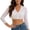 White-2, variant on Women's Lace Cropped Top, 3/4 Sleeve Sheer Mesh Blouse, Casual See-Through Cover Up for Summer and Beach