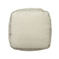 thumbnail image 3 of Ox Bay Shiela Square Ivory/Natural Distressed Indoor Pouf Ottoman, 18"H x 18"W, 3 of 7