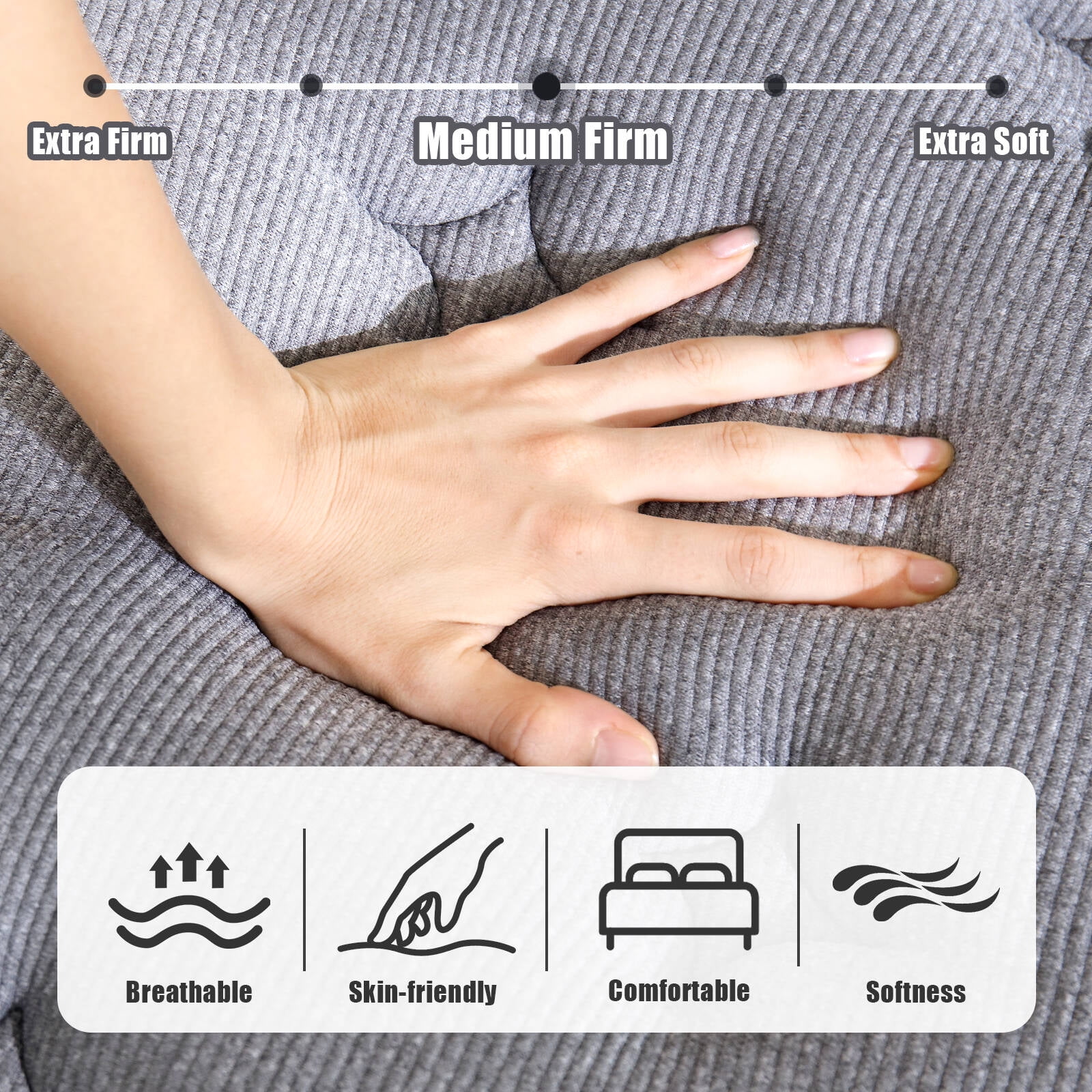 Vantto Full Mattress, 10 Inch Full Size Hybrid Memory Foam Mattress with Upgrade Pocket Springs, Pressure Relief, Breathable Comfort and Durable, CertiPUR-US Certified, Medium Firm