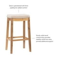 thumbnail image 4 of Linon Claridge Bar Stool Natural Padded Seat Acacia Wood Frame in Rustic Brown, 4 of 14