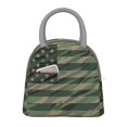 thumbnail image 1 of Disketp Jungle Green Camo USA Flag Bolsa Térmica para Almuerzo, Lonchera con Abertura Amplia y Gran Capacidad, Organizador Reutilizable para Mujeres, Hombres y Adultos, 1 of 6
