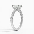 thumbnail image 2 of Dash Jewelry Stamped 14k Silver Women's Engagement Ring - 1.7 Ct Emerald Cut Moissanite Anniversary Ring - Wedding Moissanite Ring - Anniversary Gifts Wife - Wedding Rings for Girlfriend, 2 of 6