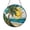 Acrylic 3.5 Inch, variant on Sunset Beach Stained Glass Pattern, Tropical Ocean Palm Tree Design Template for Window Suncatcher Art, Stained Glass Style Digital Pattern File for Creative Projects