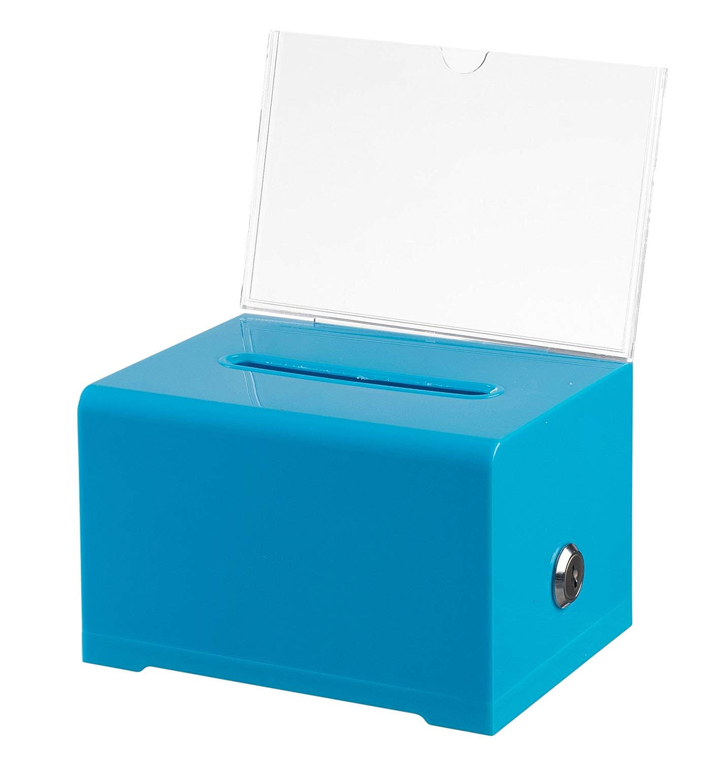 Adiroffice 637 Locking Suggestion Box Blue
