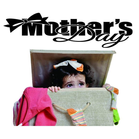 Wall Decal : Mother's Day Bow Holiday 12x18 Inches