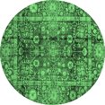 thumbnail image 1 of Ahgly Company Indoor Round Abstract Emerald Green Modern Area Rugs, 5' Round, 1 of 4