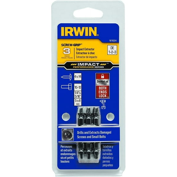 Irwin Hanson HAN1876224 Irwin Impact Screw Extractor, 3 Piece Set