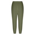 thumbnail image 1 of Pantalones recortados de moda para mujer Pantalones de pierna ancha con bolsillos cómodos (Verde L) FLhrweasw Para estrenar, 1 of 8