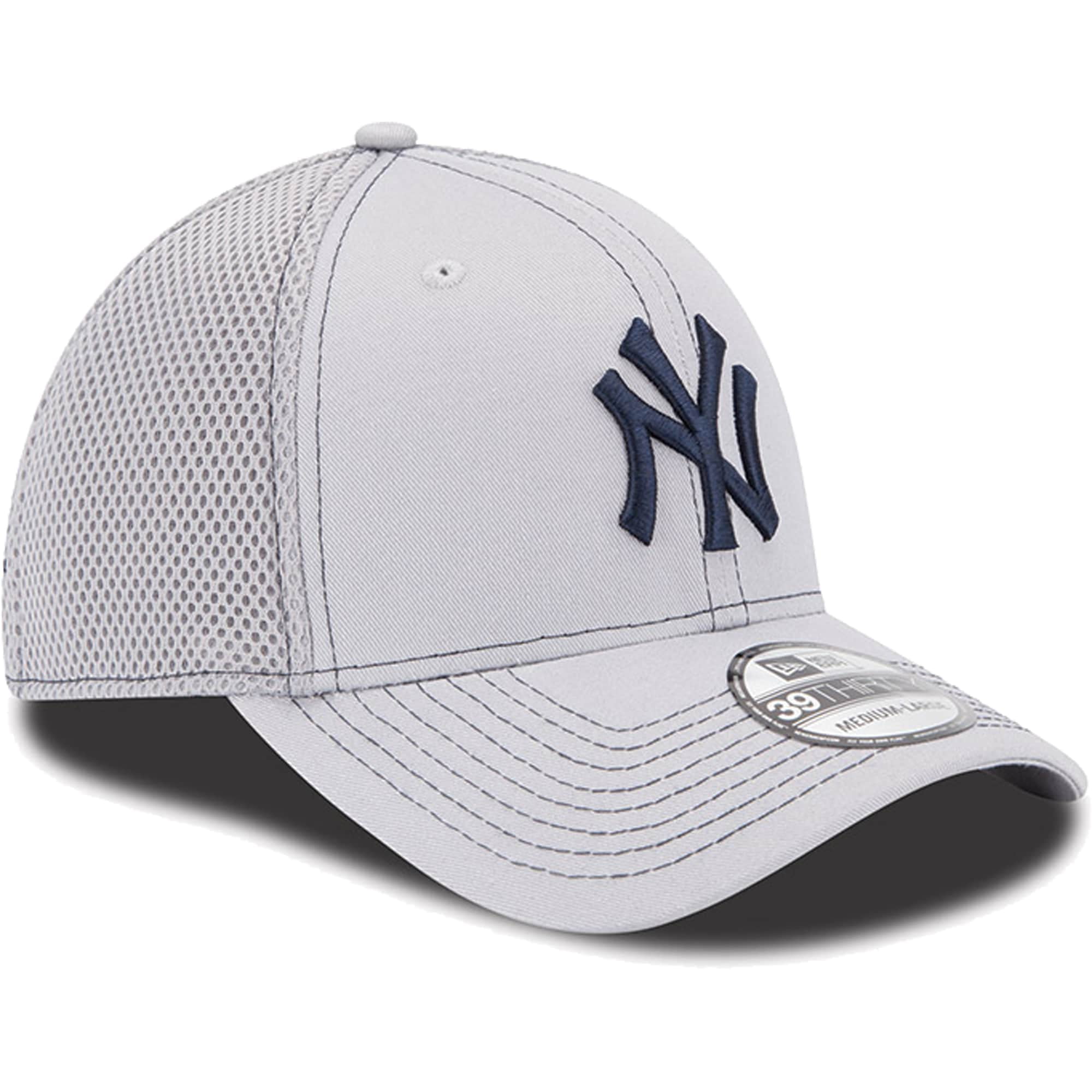 New Era 39Thirty Stretch Mesh Cap New York Yankees Grau 