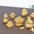 thumbnail image 4 of Árbol del dinero de la suerte del Feng Shui, bolsa de lingotes de oro, mascota del Festival de la primavera, adorno de escritorio, decoración del hogar y el automóvil, artesanía, 4 of 5