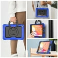 thumbnail image 4 of iPad Air Case (9.7"), iPad (6th/5th Gen) Case (9.7 Inch) - [Built with Screen Protector] Drop Proof Protective Kickstand Case Portable Handle Sturdy Rugged Cover, Blue, 4 of 10
