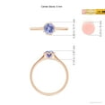 thumbnail image 4 of ANGARA Natural Classic Bezel-Set Round Tanzanite Floral Engagement Ring in 14K Rose Gold for Women (Size-5mm) | December Birthstone, Anniversary, Jewelry Gift for Women | Natural Tanzanite Ring, 4 of 8