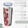 thumbnail image 5 of 20 Oz Insulated Tumbler with Lid and Straw, Checkered Buffalo Plaid Mom Dad Iced Coffee Stainless Steel Vacuum Insulated Tumbler Cup Travel Mug for Hot and Cold, 5 of 6