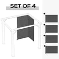 thumbnail image 3 of CoSoTower 10' x 12' Universal Gazebo Sidewall Set with 4 Panels, Hooks/C-Rings Included for Pergolas & Cabanas, Grey, 3 of 7