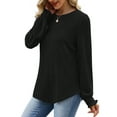 thumbnail image 3 of Fantaslook Womens Tops Dressy Casual Long Sleeve Shirts Fashion Blouses Lightweight Fall Sweaters, 3 of 7