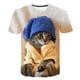 thumbnail image 1 of Camiseta con estampado 3D de dos gatos para hombre y mujer, camisa de manga corta, XXS, verano, 2021, 1 of 4