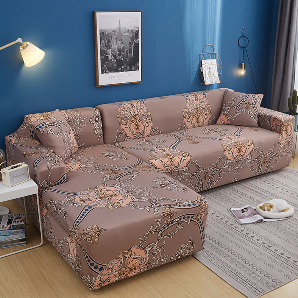 Sofa Slipcover Elastic Sofa Cover L Shape Stretch Furniture Cover Full Coverage Corner Couch